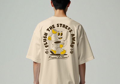 Walking toilet character adipra adipra std adipra studio adpr clean humor cute cartoon fun tshirt graphic funny graphic funny toilet humor illustration joke art playful design plunger character quirky character retro artwork retro cartoon stress relief art toilet mascot vintage cartoon vintage design