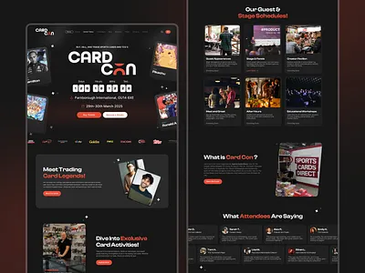 A High-Energy Website for a Major Trading Card Convention branding design illustration landing page landing page design ui ui design ux ux design web design