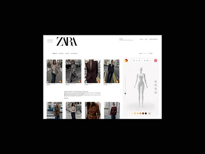 ⬆️Virtual Fashion Try-On for Zara Collection 3d ai shopping augmented reality branding design e commerce fashion technology online shopping productdesign shopping experience style customization try before you buy ui ux virtual try on zara