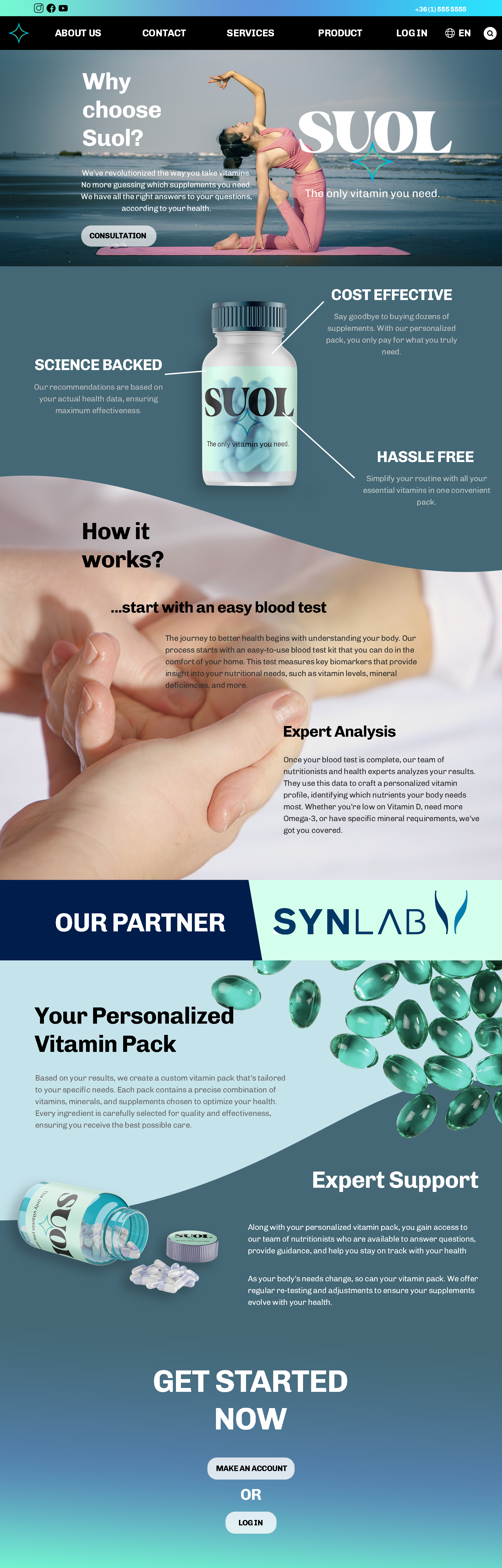 Final webdesign for a multivitamin company (2024) branding illustration photoshop ui webdesign