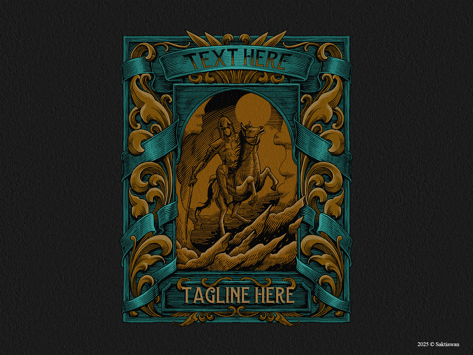 Example of Dark Art Engraving Illustration