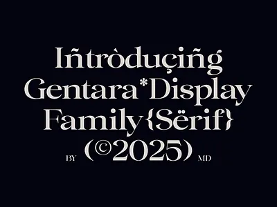 Gentara Font book text branding classic design display dramatic editorial fashion font headline italic lettering minimal minimalist poster serif slanted typography variable website