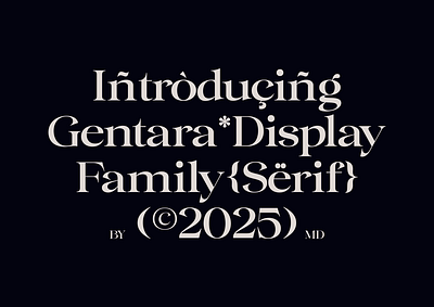 Gentara Font book text branding classic design display dramatic editorial fashion font headline italic lettering minimal minimalist poster serif slanted typography variable website
