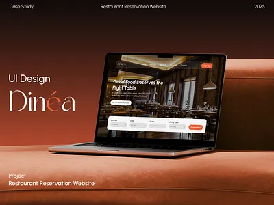 Dinéa — Restaurant Reservation Website booking system branding design figma food tech online reservation reservation platform restaurant website ui ui design uiux user interface web design website