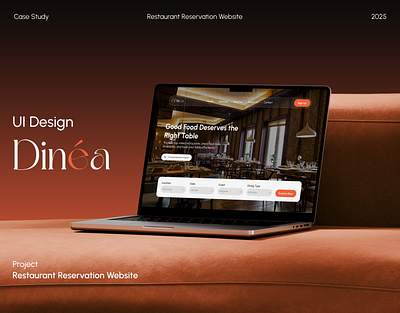 Dinéa — Restaurant Reservation Website booking system branding design figma food tech online reservation reservation platform restaurant website ui ui design uiux user interface web design website