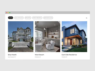 Portfolio List Component with Search and Filter Functionality filter buttons filter function images portfolio portfolio layout portfolio section search button search function typography ui user experience user interface ux web design website website design
