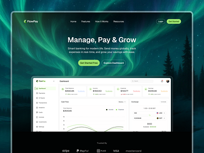 Fintech Landing Page Design banking app banking landing page banking mobile app conversion focused cro focused landing page design expert landing page design figma design figma expert finance finance landing page fintech fintech landing page fintech mobile app landing page mobile app landing page mobile responsive saas saas fintech app saas landing page design uxui
