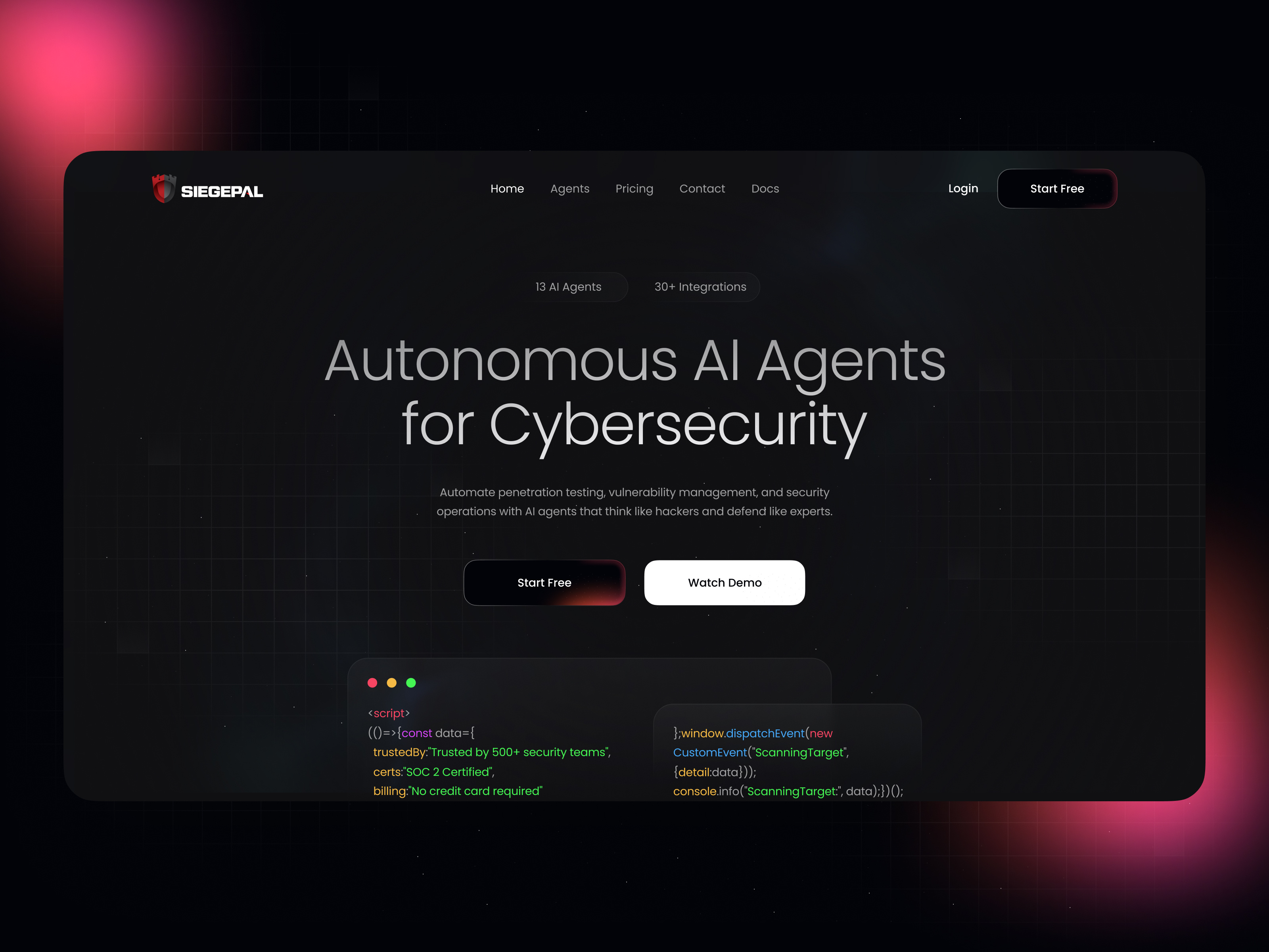 Autonomous AI Cybersecurity UI⚡️ Premium Futuristic Design ai ai agents blockchain cinematic ui crypto cyberpunk cybersecurity dapp dashboard futuristic hero section high tech landing page minimal modern ui product design saas security staking web 3