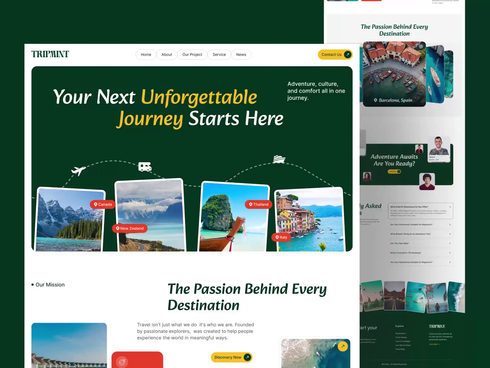 Example of Custom Webflow Website Design