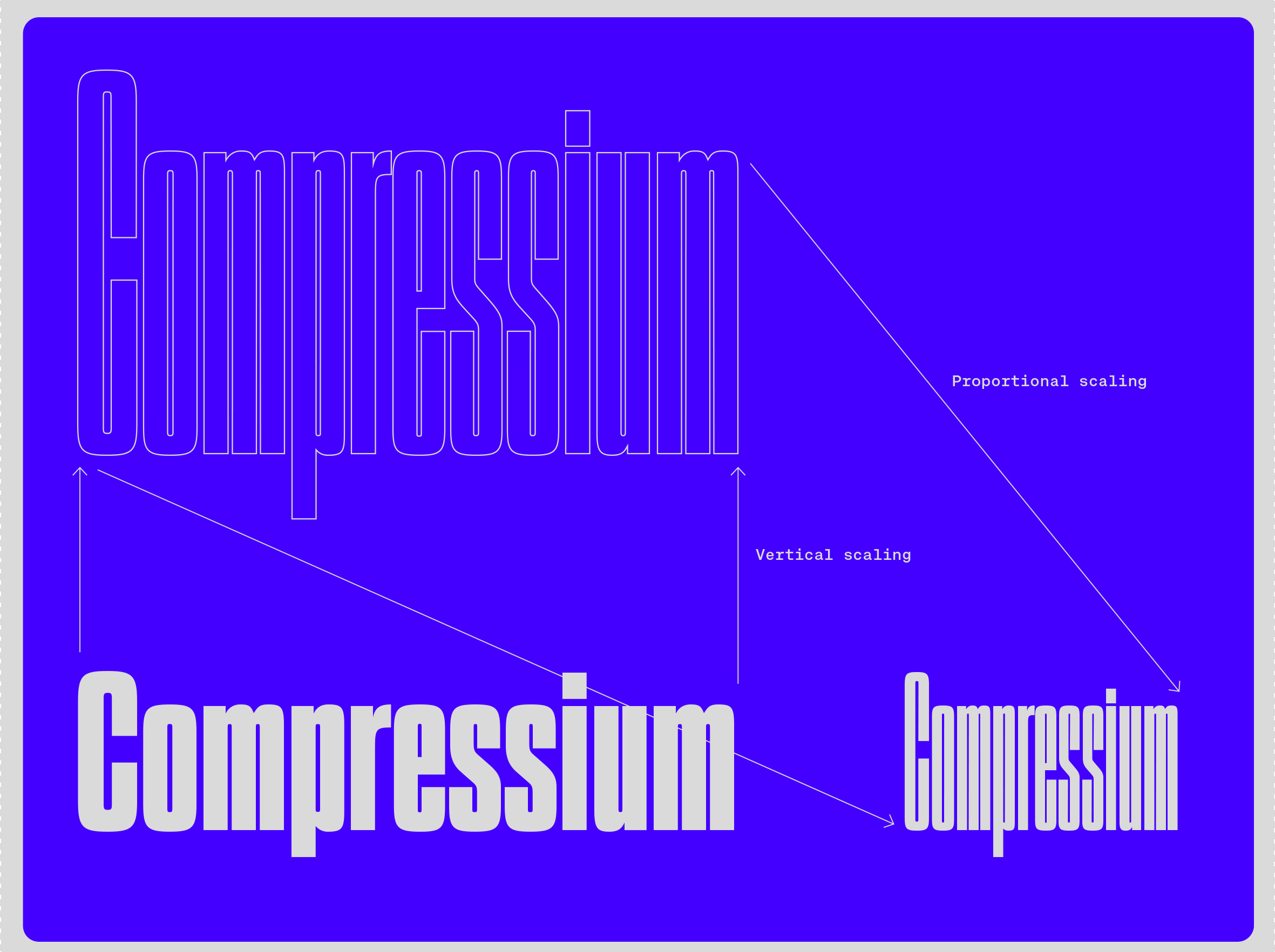Compressium black blue branding compress condensed design font graphic design grid logo typeface typography ui variable