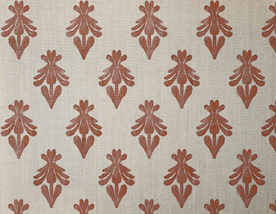 Rust Petals floral flower illustration linen pattern plant rust stamp teracotta