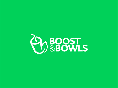 Boost & Bowls - Logo Design branding business logo clean design company logo design food fresh healty illustration juice logo logo design visual identity