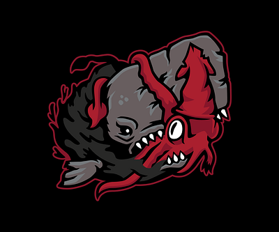 Abyssal Battle animal giantsquid illustration ocean sea spermwhale squid vector whale