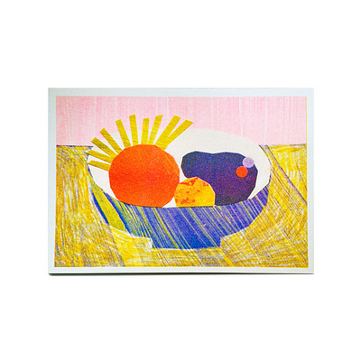 Still Life Riso Print color design illustration neon riso risograph texture