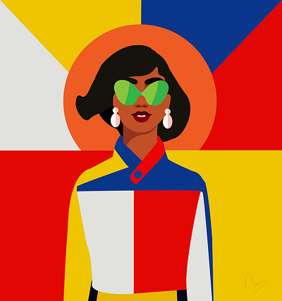 Framed in Pure Color artwork characterart colorful colorpalette creativeillustration digitalart illustration portrait vectorart vibrant