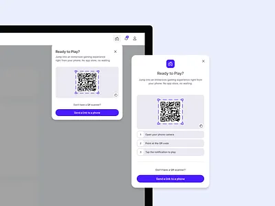 Early Exploration for QR-Powered Mobile Game Access app concept design interface product ui user interface ux
