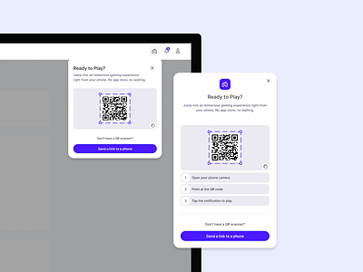 Early Exploration for QR-Powered Mobile Game Access app concept design interface product ui user interface ux