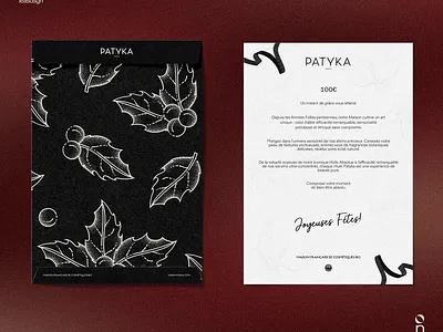 Christmas Gift Card from Patyka cosmetics design graphic design illustration skincare