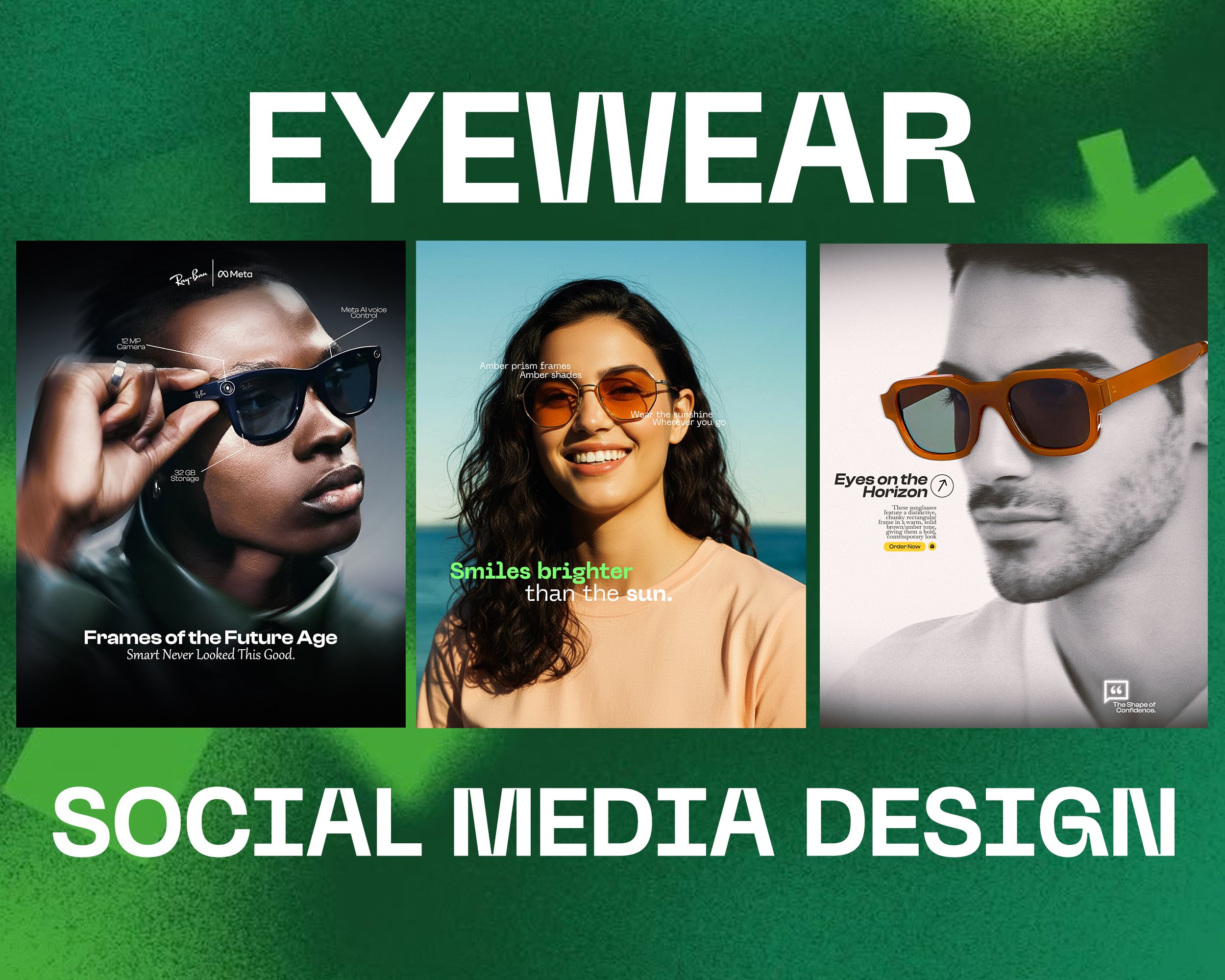 Eyewear Social Media Campaign Design ai design branding eyewear campaign eyewear design glass design graphic design social media social media design