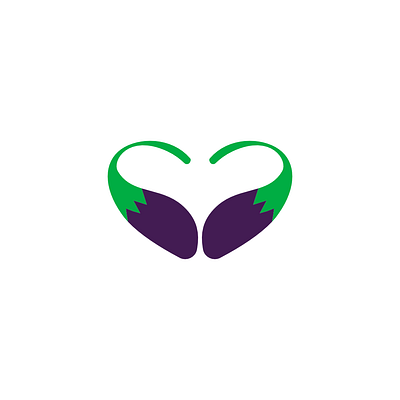 VegLovers Club Logo Design club custom logo eggplant eggplant logo hand drawn logo heart minimal modern organic plant plant logo symbolic veg veg logo vegan vegan logo vegetable vegetable logo