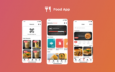Food App - Takeaway or Delivery app design food app design modern food app ui ui ux ui ux design
