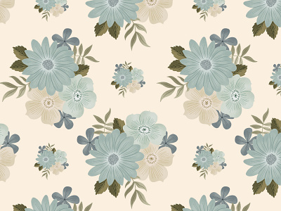 Floral Pattern No.1 brushes floral flowers illustration pattern procreate surface pattern texture