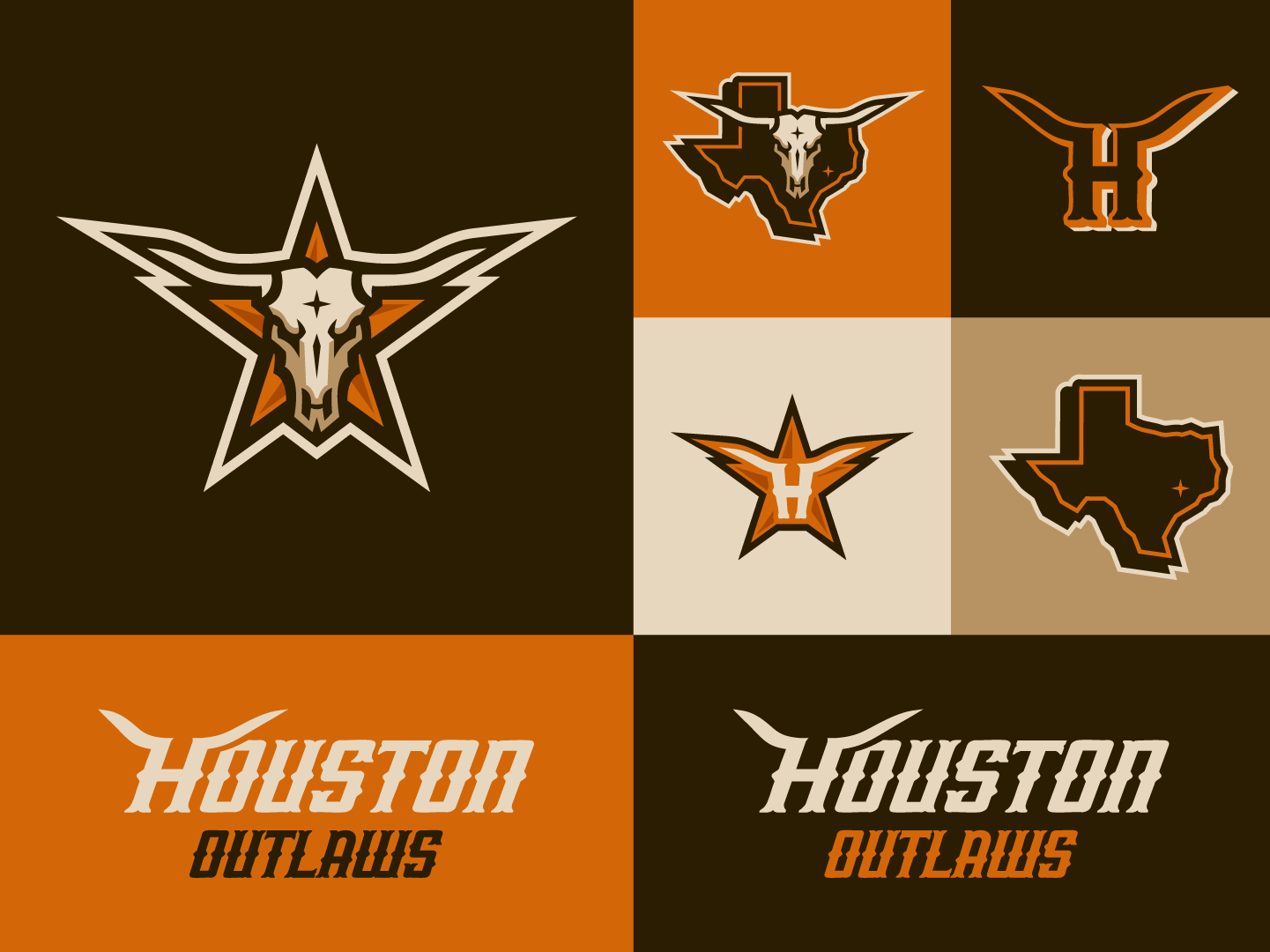 Houston Outlaws NHL Expansion branding design esports logo graphic design hockey houston illustration logo mascot mascot logo nhl outlaws sports sports branding sports design sports logo