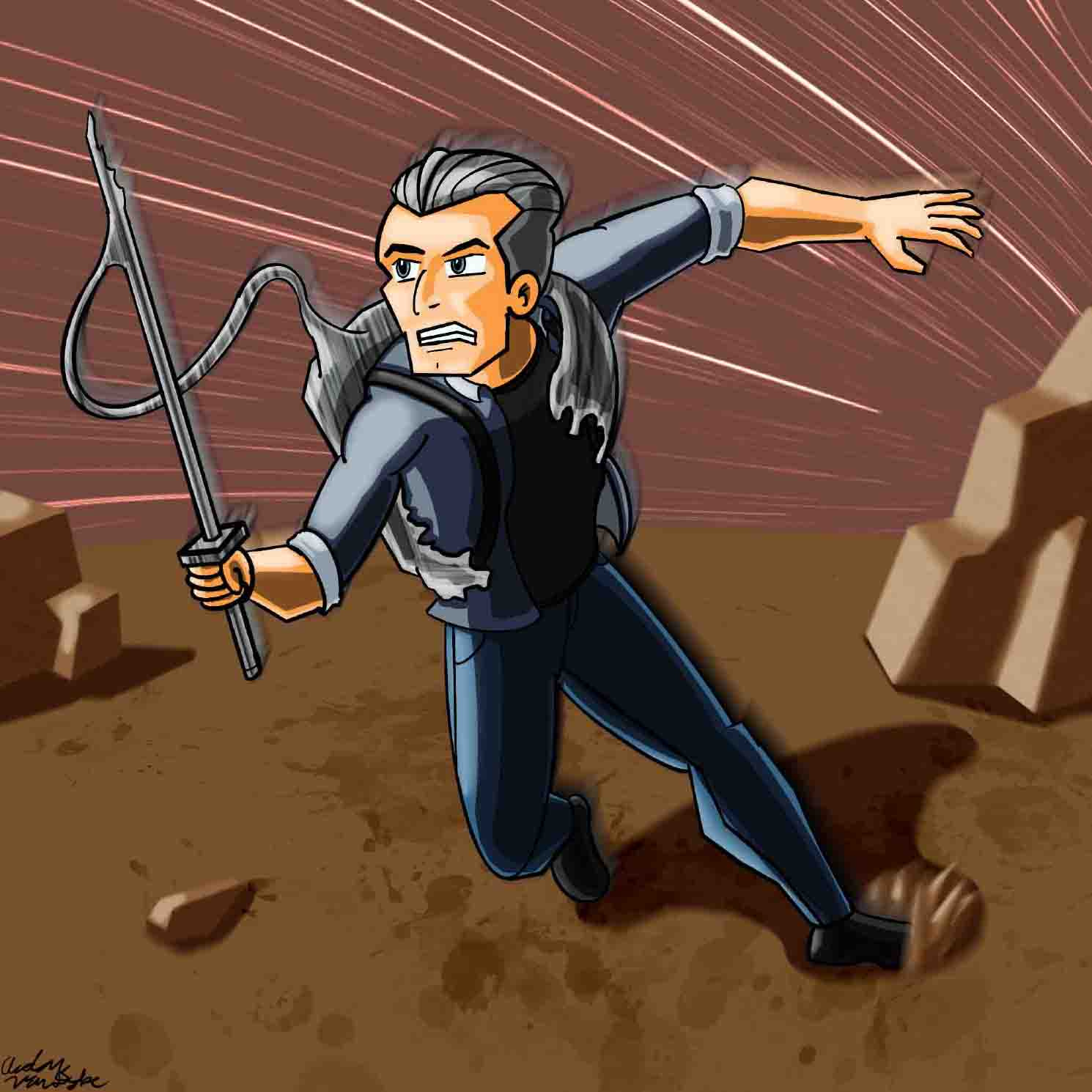 Metal Man comic illustration superheroes