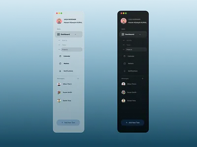 Web App Sidebar Navigation figma ux uı uı design web app