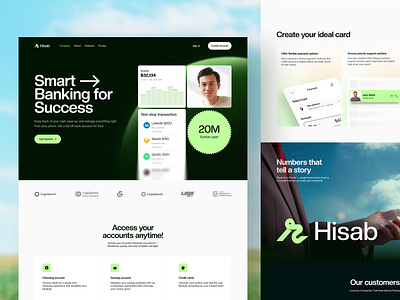 Financial website — Homepage design saas service startup ui ux web website