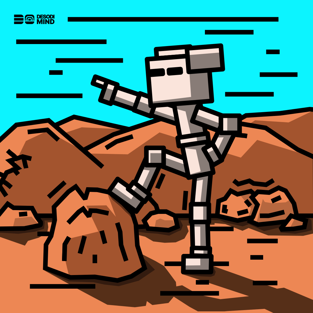 A Robo-Pose From Mars design illustration inkscape mars robo robot vectorart
