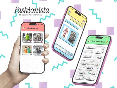 Fashionista - AI stylist UX design fashion figma graphic design mockup ui ux