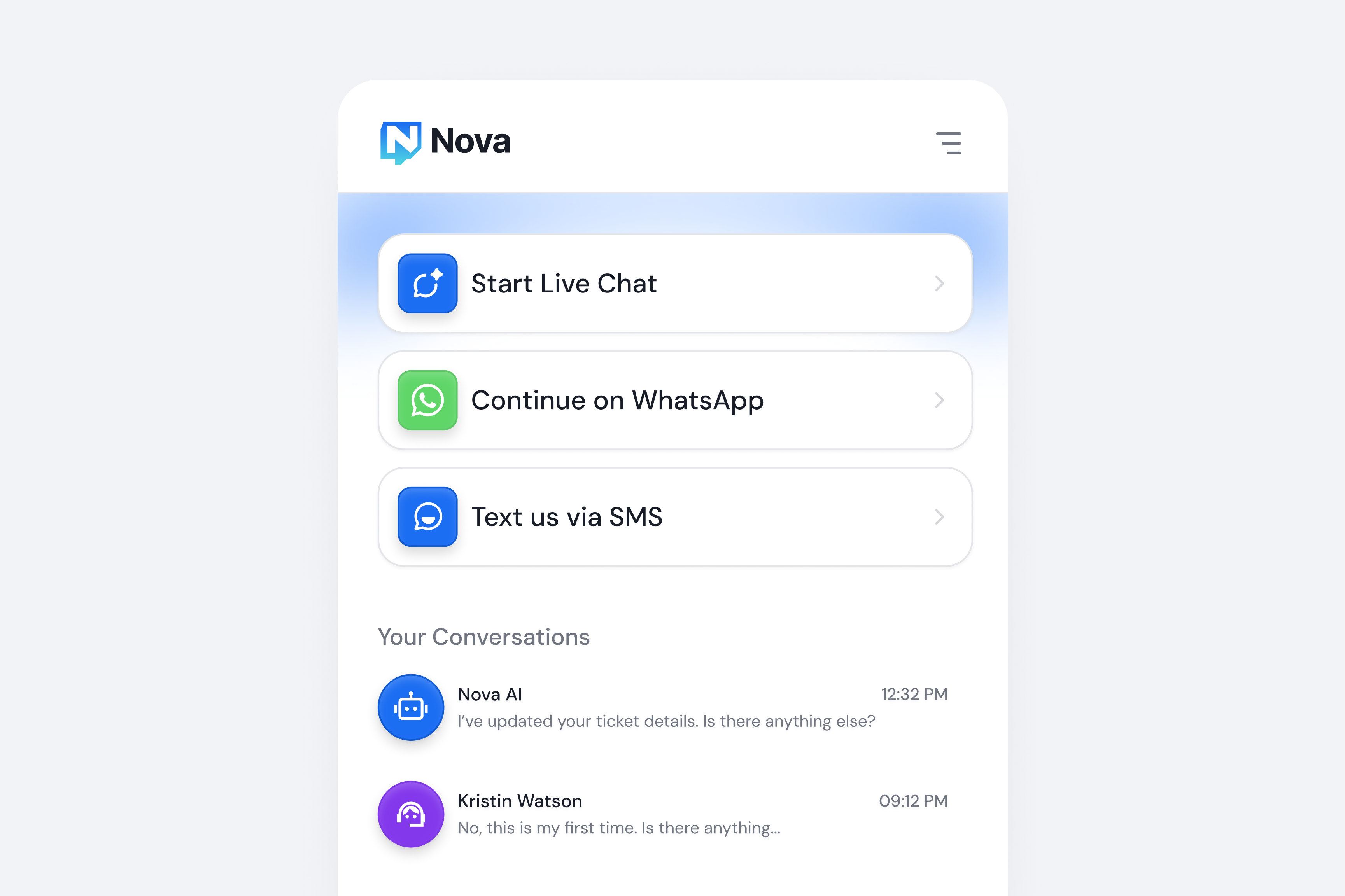AI Customer Support with multi-channel chat options ai design app app design customer support design ui ui design ux design