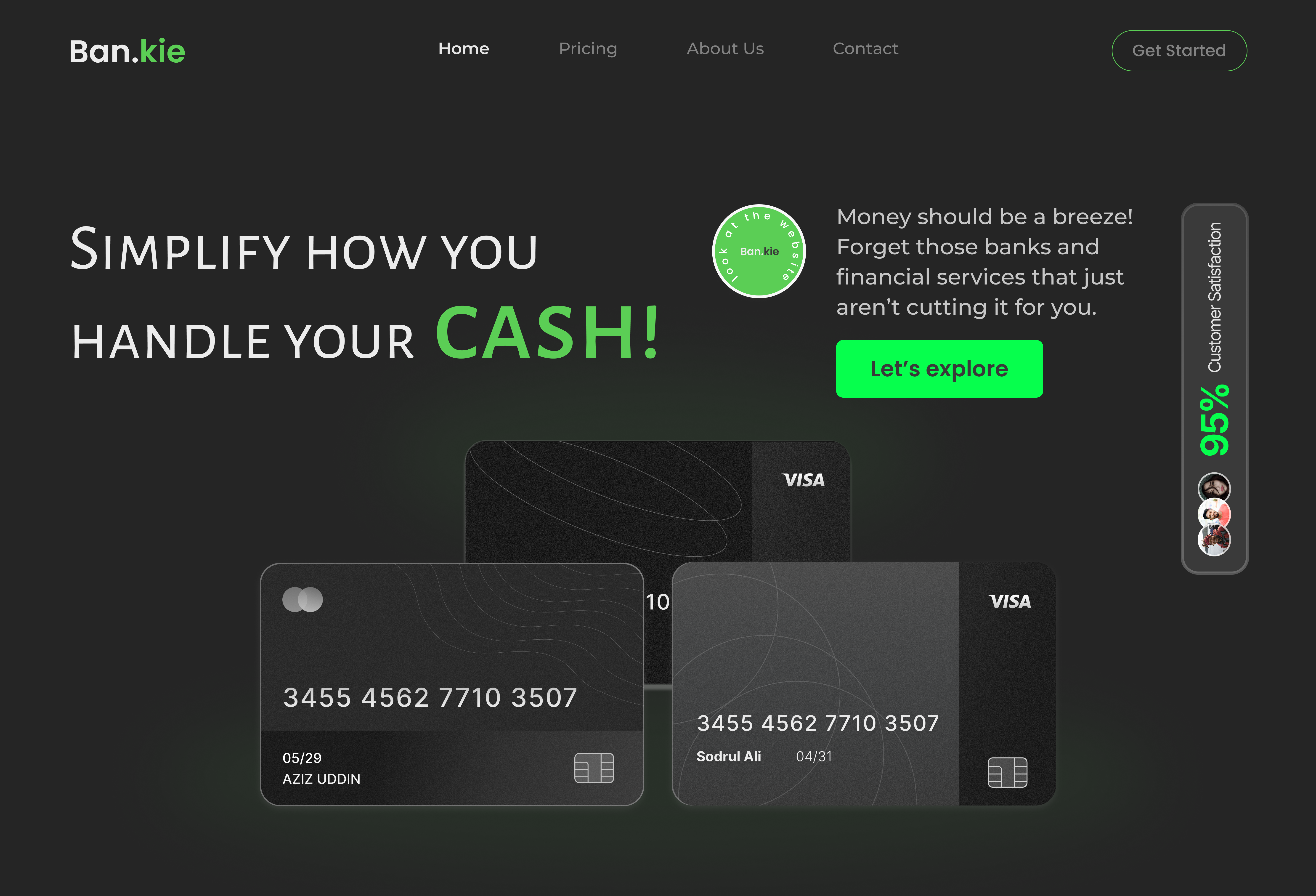 Bankie – Fintech Landing Page Concept branding creative concept design designinspiration illustration ui user interface ux web design