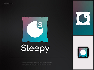 Sleepy logo | Branding app branding gradient health app logo modern moon moon logo night night icon night logo nightime pillow pillow logo s logo simple sleek sleep sleep app sleep logo