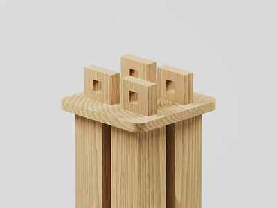 Grow Together 3d blender blender3d building carpentry construction illustration isometric joint tool wood wood joint