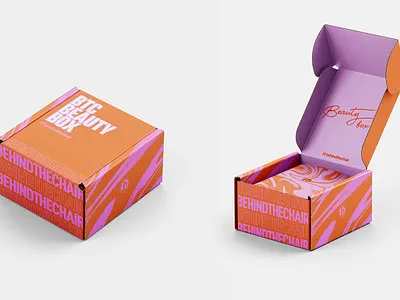 Monthly Subscription Beauty Box adobe illustrator adobe photoshop art direction graphic design hair branding logo package design package mockup subscription box typography