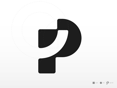 P Logo, Geometric Letter P, Logo Design abstract branding design geometric p logo identity illustration logo logotype mark p symbol ui