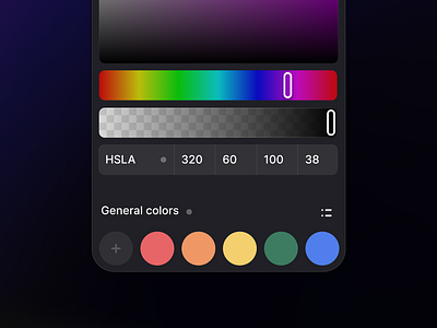 VS Color - Color picker for VS Code black clean clear coding color color picker dark gradient hsl ide minimalist product design ui vs code