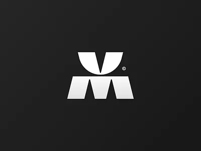 M/V Monogram Logo gestalt helvetica hidden logo m m and v monogram mv negative space v