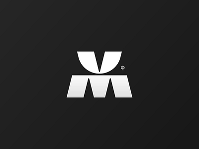 M/V Monogram Logo gestalt helvetica hidden logo m m and v monogram mv negative space v