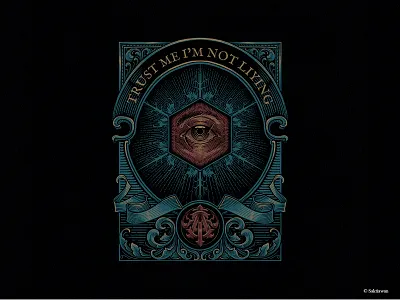 TRUST ME all seeing eye dark illustration engraving handrawing illustration illustration tshirt design vintage drawing woodcut
