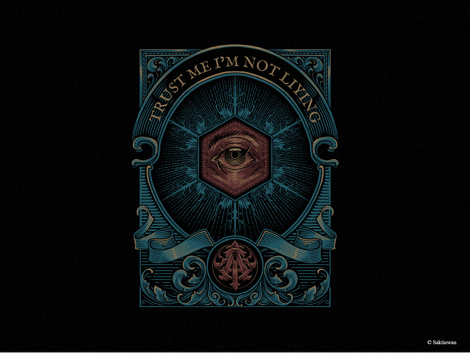 Example of Dark Art Engraving Illustration