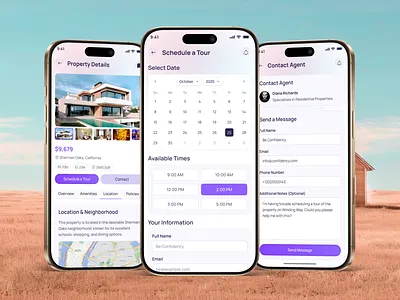 Real Estate Mobile App UI/UX | Modern, Clean & High-Conversion app interface product service startup ui ux web