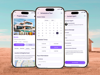 Real Estate Mobile App UI/UX | Modern, Clean & High-Conversion app interface product service startup ui ux web