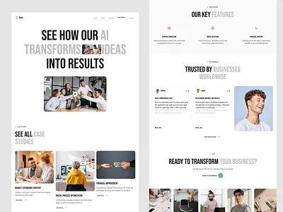 Advanced Consulting & AI-Driven Services Website UI/UX Design interface product service startup ui ux web