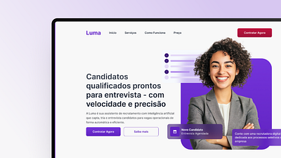 Luma design landing page ui ux