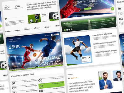 Footyplay - Football website business website creative website design football website landing page modern design ui ui ux web design