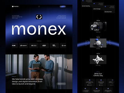 Agency website agency agency website company website digital agency digital agency website landing page monex studio design ui ui design uiux design ux