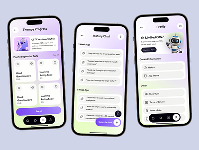 Therapy Progress App UI app app design app interfaces best app design design home screen mental app mobile mobile app design mobile app ui mobile ui mobile ui design mobile ux modern app ui modern ui ui ui design ui ux design ux